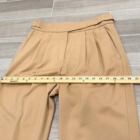 Reiss Camber Pleat Front Tapered Ankle Trousers Pants in Tan Women's Size 6 - Picture 13 of 16